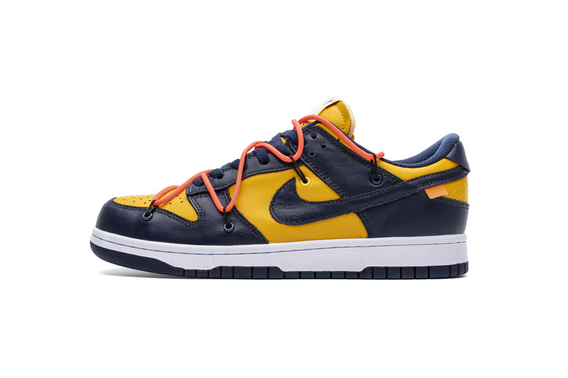 OFF WHITE x Nike Dunk SB Low White Michigan CT0856-700