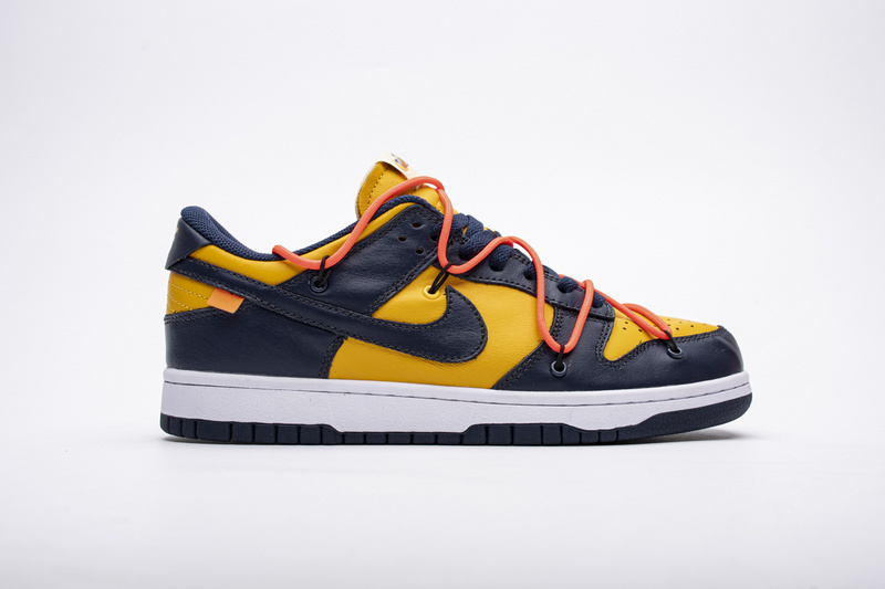 OFF WHITE x Nike Dunk SB Low White Michigan CT0856-700