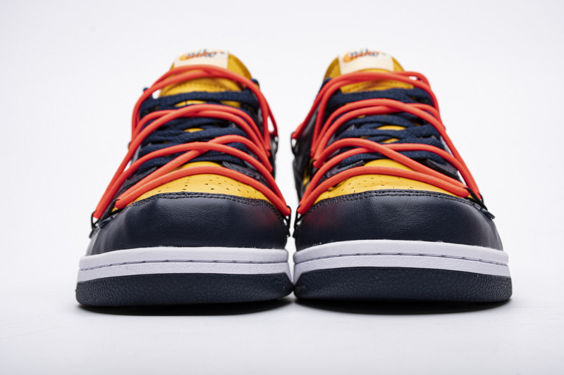 OFF WHITE x Nike Dunk SB Low White Michigan CT0856-700