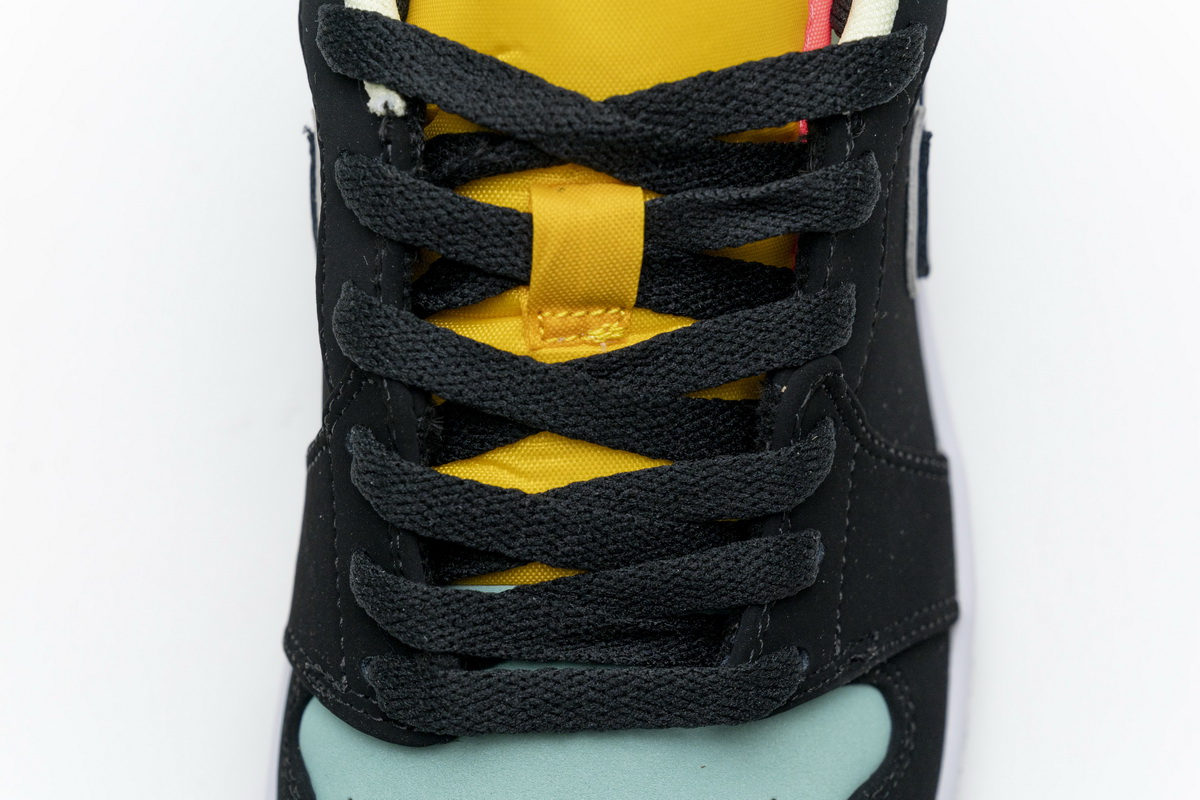 Air Jordan 1 Low Black Aurora Green Laser Orange CK3022-013