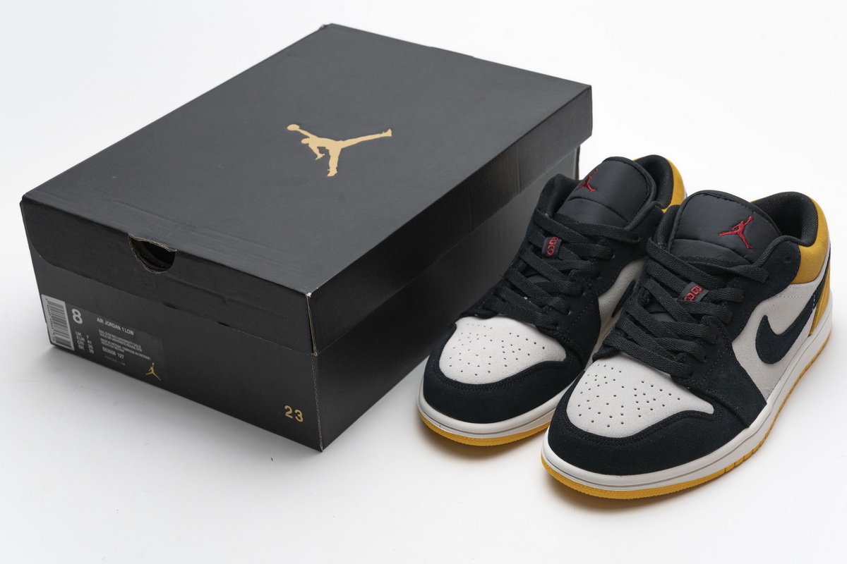 Air Jordan 1 Low Sail University Gold Black 553558-127