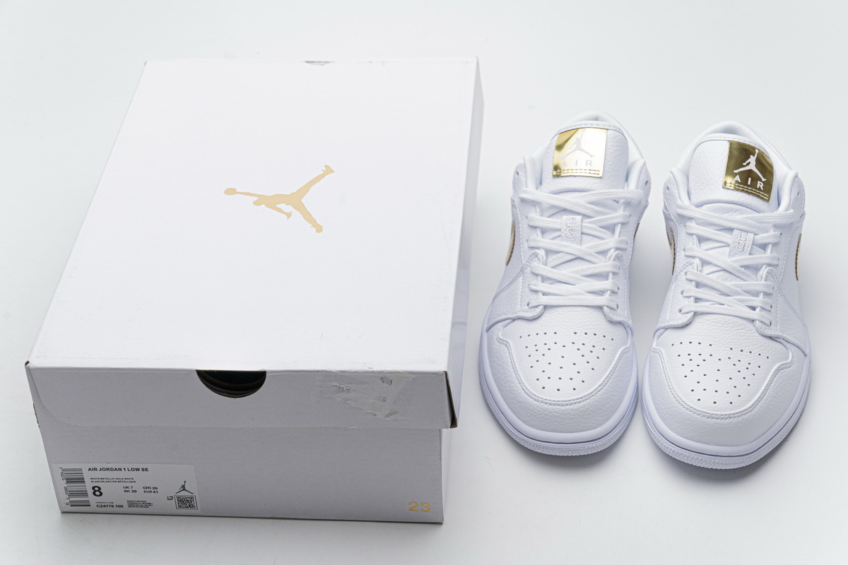 Air Jordan 1 Low White Metallic Gold (W) CZ4776-100