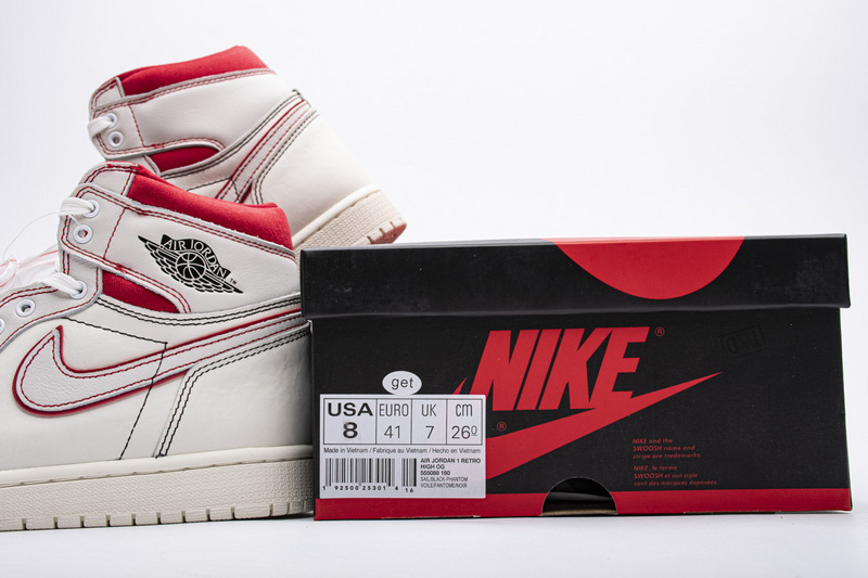 Air Jordan 1 Retro High Phantom Gym Red 555088-160