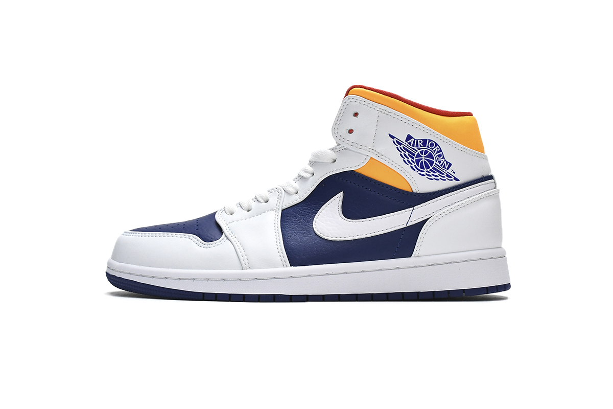 Air Jordan 1 Mid Royal Blue Laser Orange 554724-131