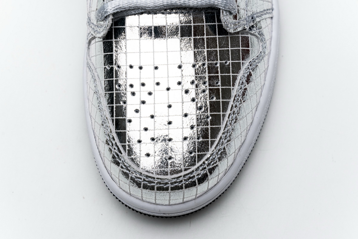 Air Jordan 1 Mid SE Disco Metallic Silver (W) CU9304-001