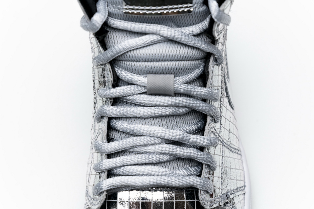 Air Jordan 1 Mid SE Disco Metallic Silver (W) CU9304-001