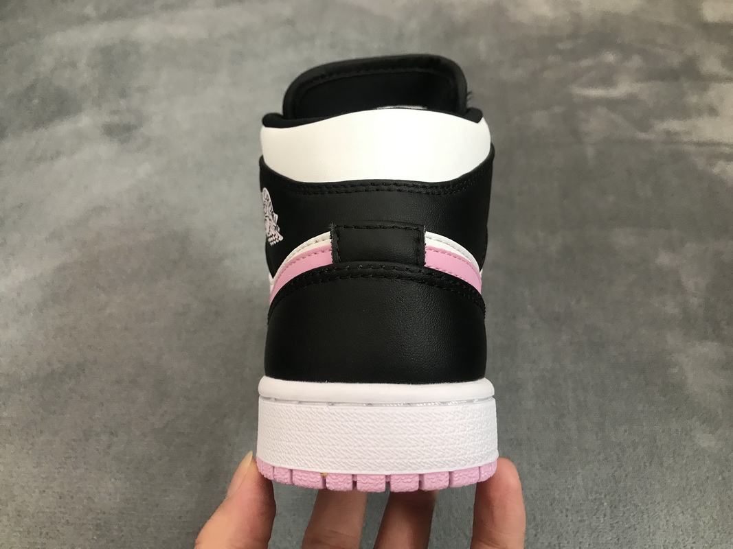Air Jordan 1 Mid White Black Light Arctic Pink (GS) 555112-103