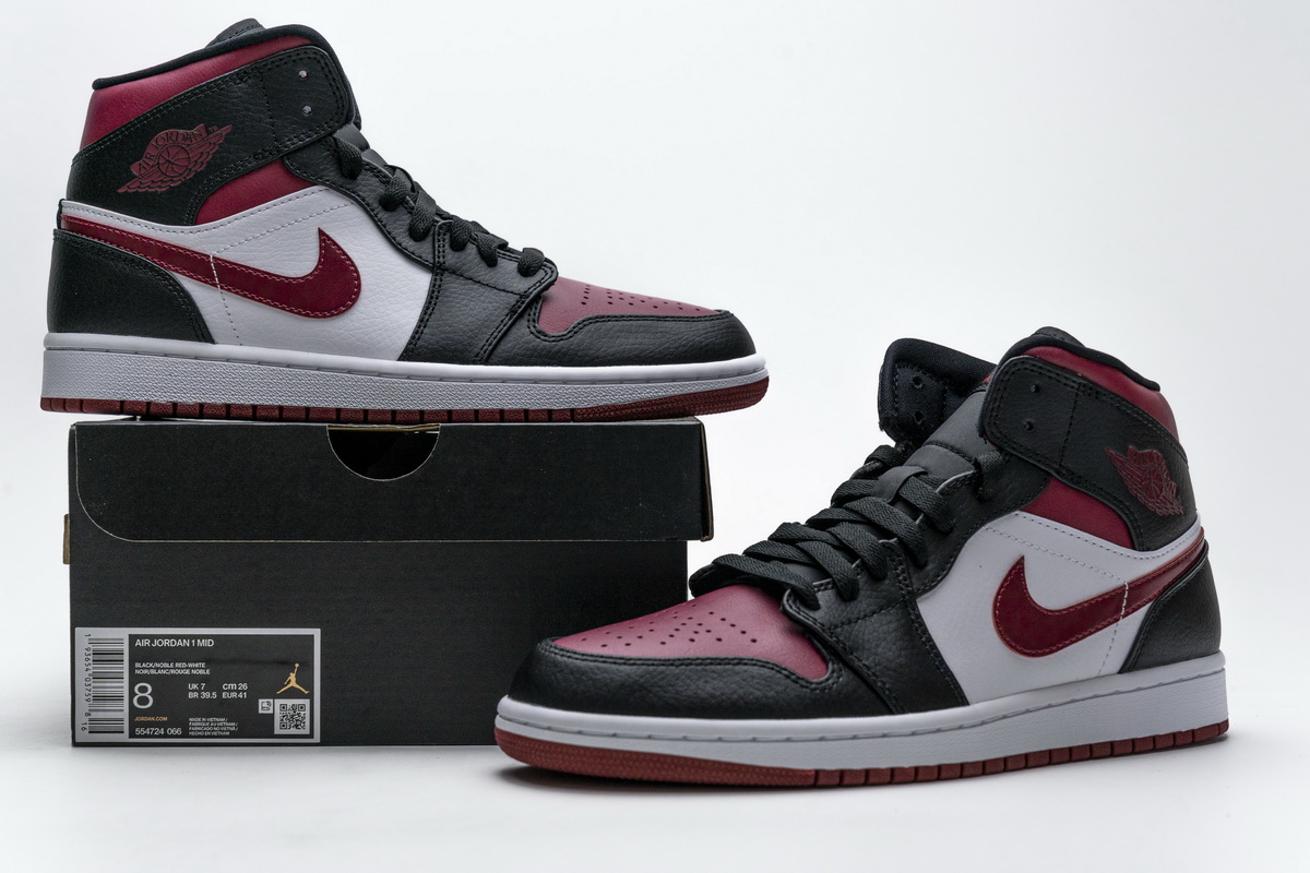 (OG)Air Jordan 1 Mid Bred Toe 554724-066