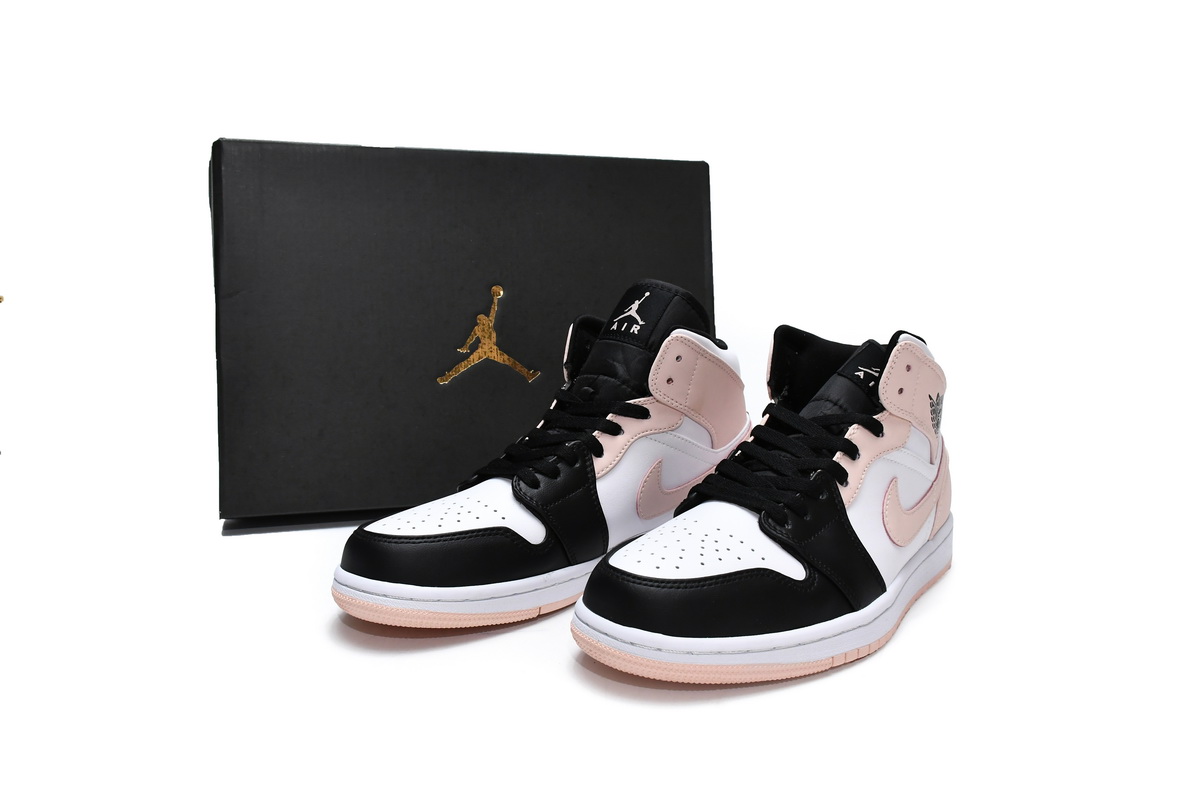 Air Jordan 1 Mid Crimson Tint Toe (GS) 554725-133