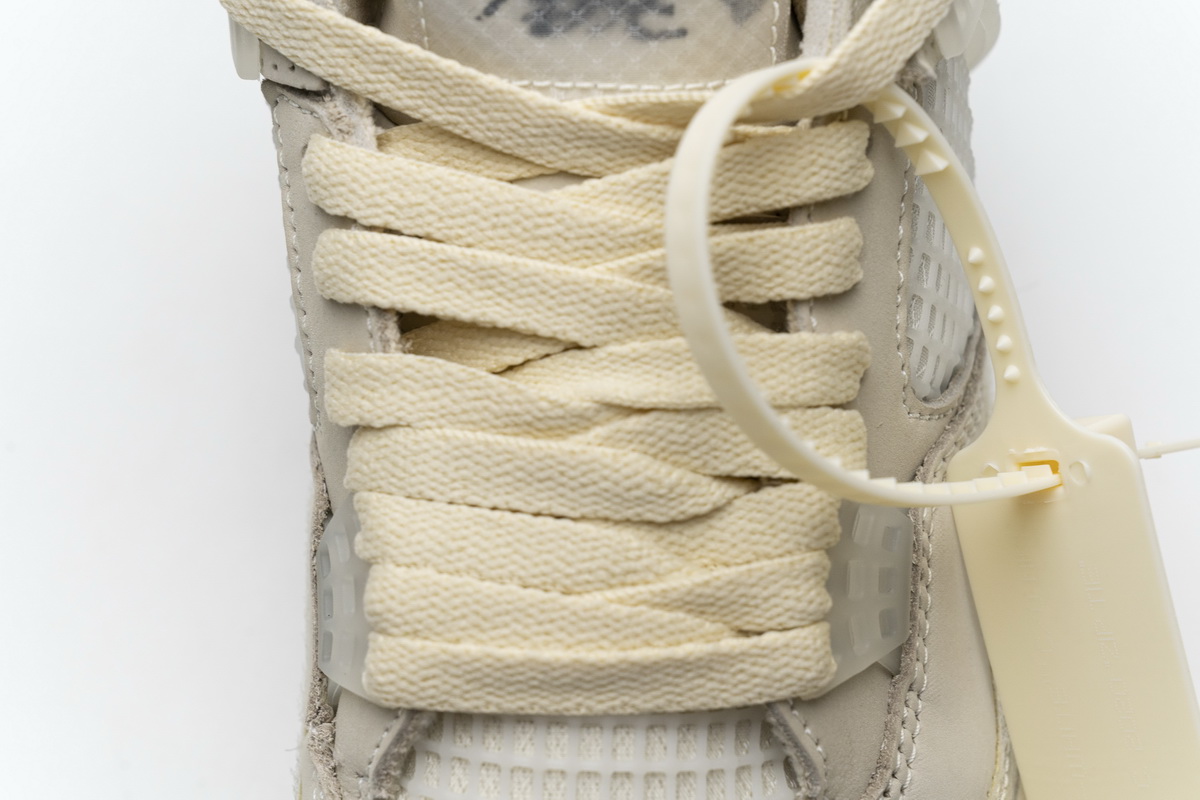 OFF White x Air Jordan 4 Retro Sail CV9388-100 (Best Quality)