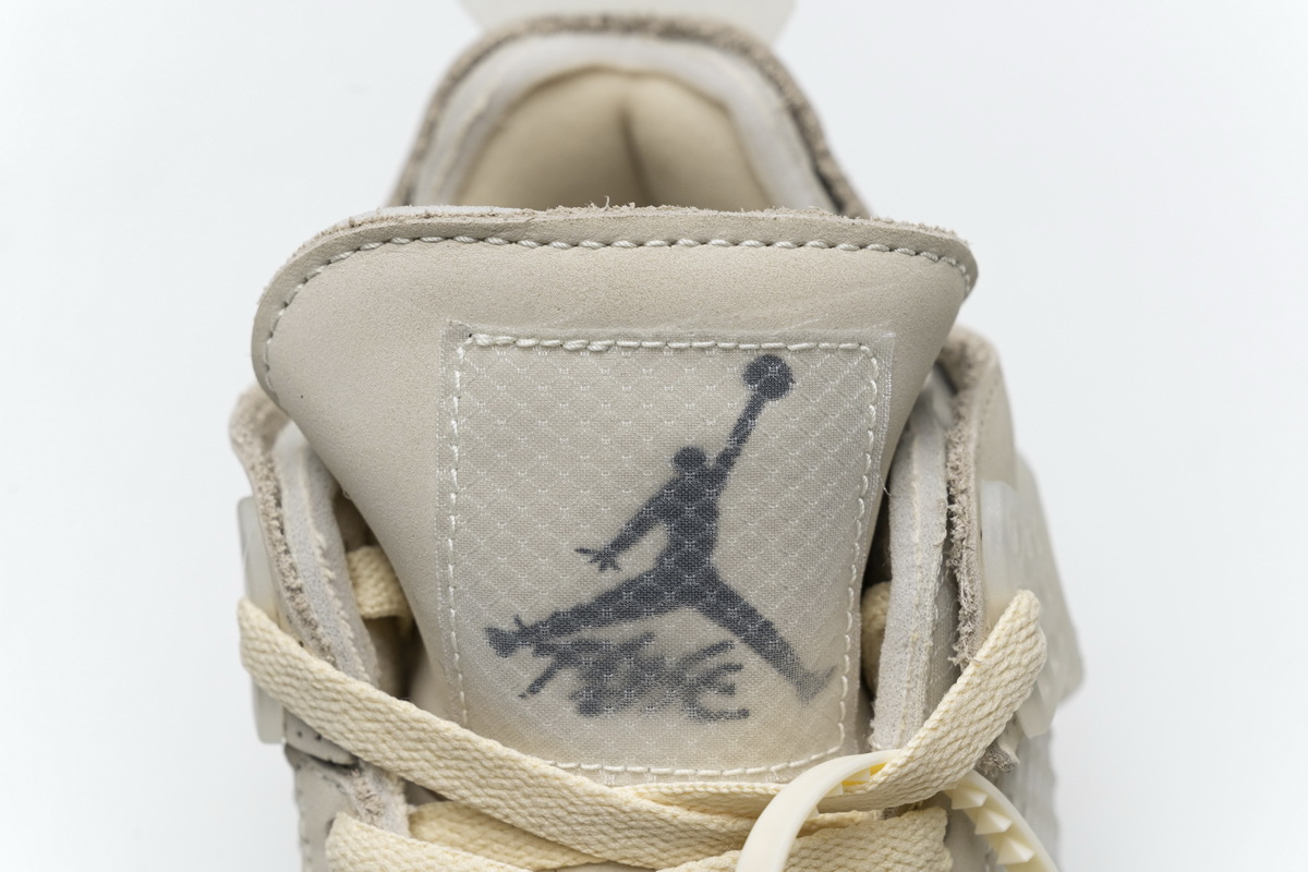 OFF White x Air Jordan 4 Retro Sail CV9388-100 (Best Quality)