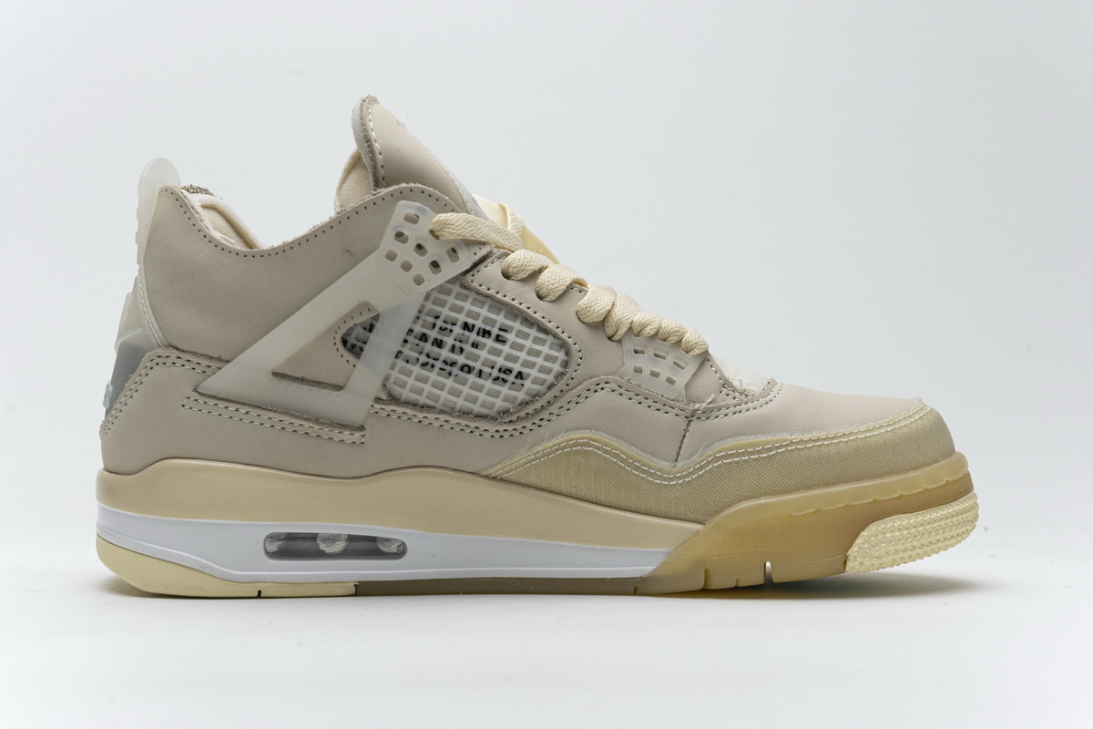 OFF White x Air Jordan 4 Retro Sail CV9388-100 (Best Quality)