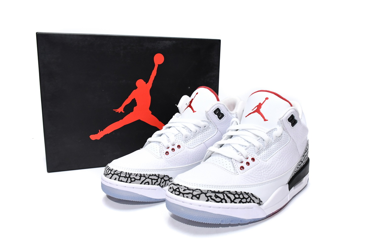 Air Jordan 3 Retro Free Throw Line White Cement 923096-101(2018)