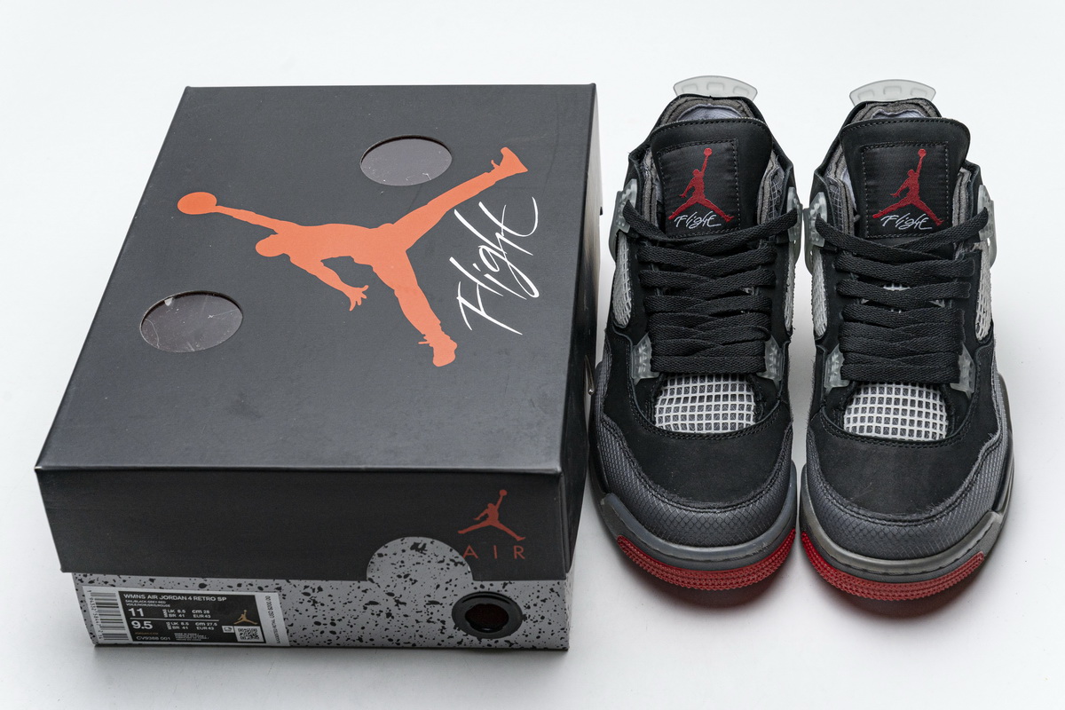 OFF White x Air Jordan 4 Retro Bred  CV9388-001