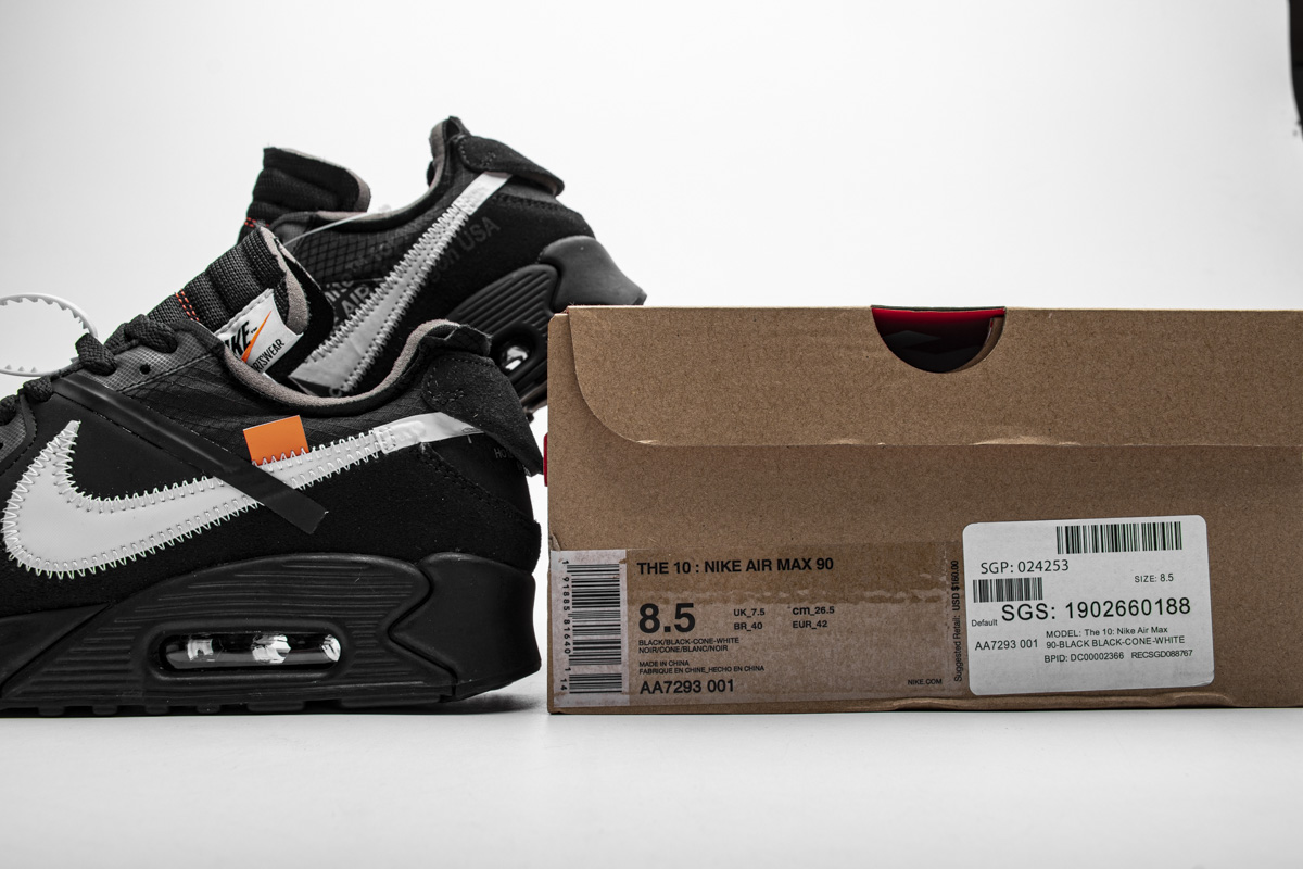 Off-White x Nike Air Max 90 “All Black” AA7293-001