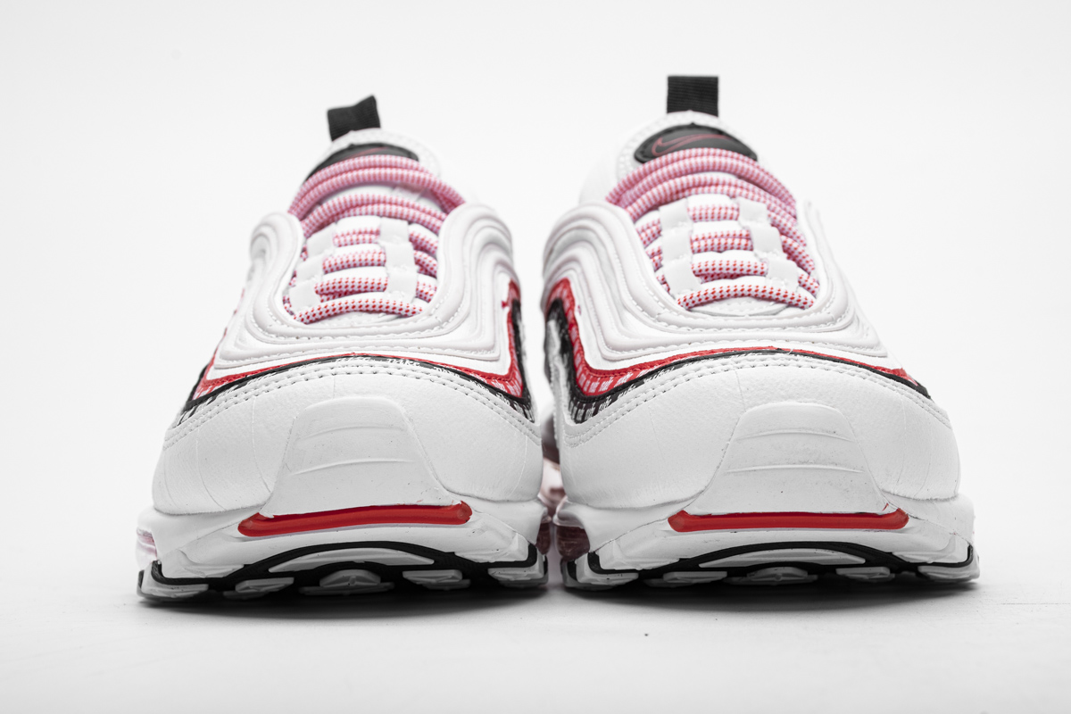 Nike Air Max 97 Sketch Logo White Black Red CK9397-100