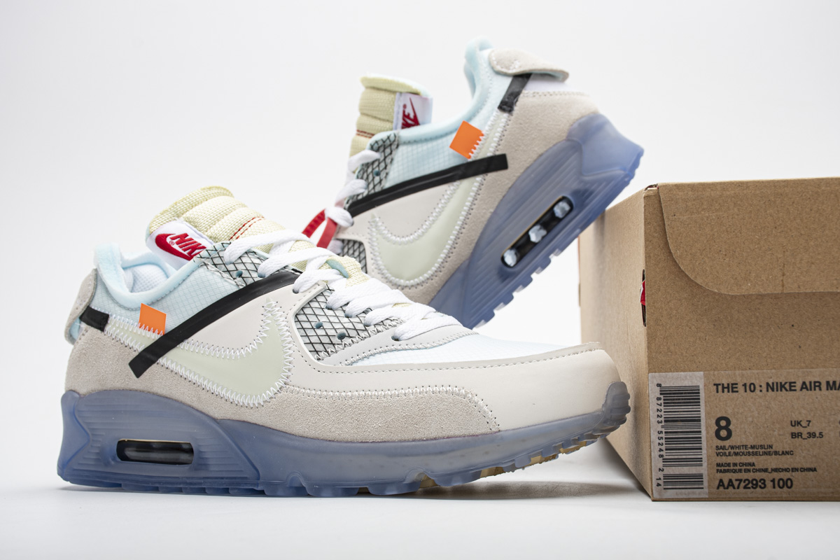 Off-White x Nike Air Max 90 “All White” AA7293-100