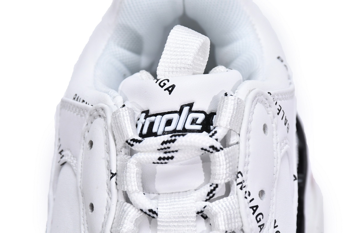 Balenciaga Triple S Letter White Rose Red 524039 W2FA4 9155
