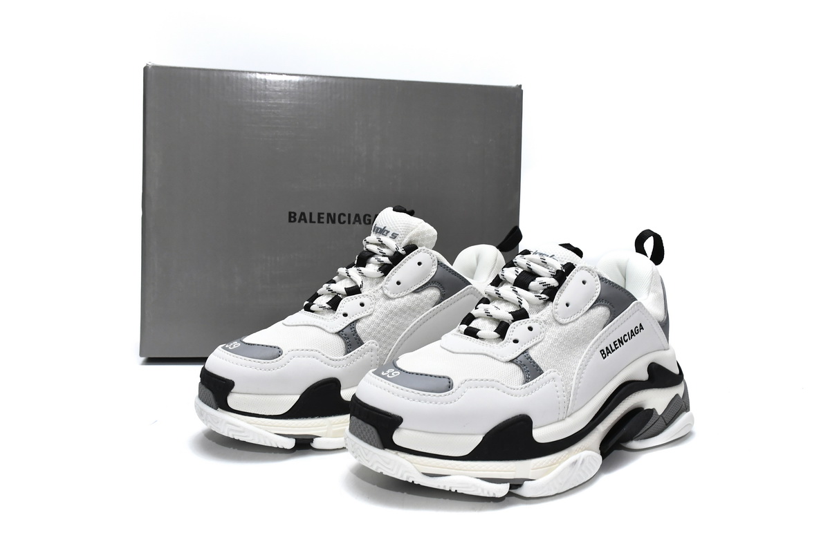 Balenciaga Triple S White Grey 536737 W09O1 9089