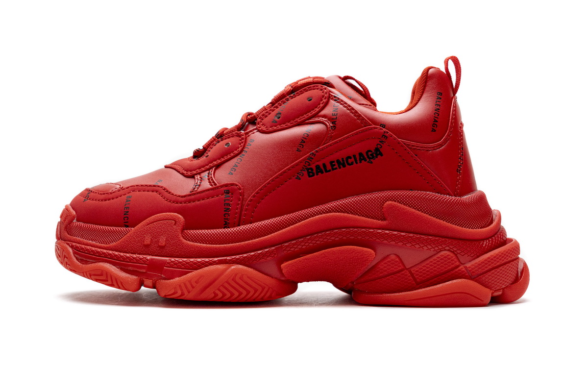 Balenciaga Triple S Letter Bright Red  524039 W2FA1 7632