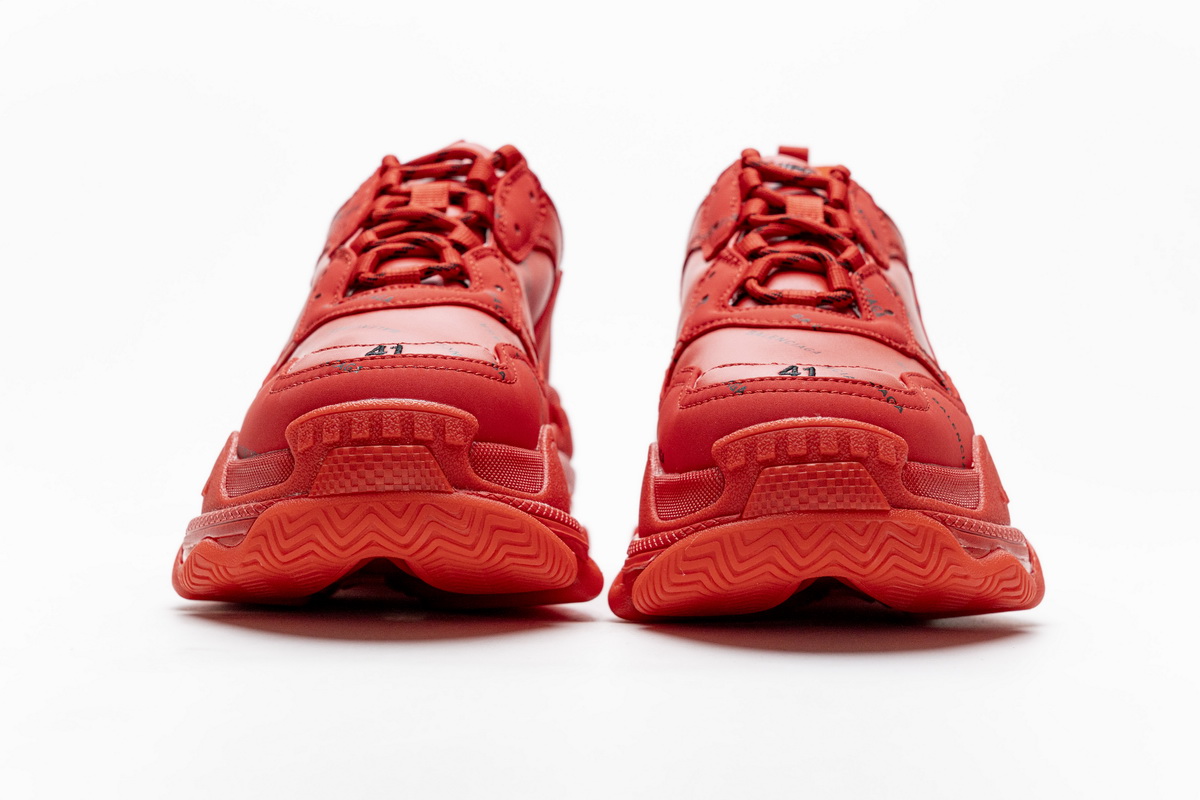 Balenciaga Triple S Letter Bright Red 524039 W2FA1 7632