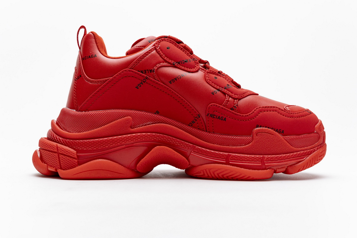 Balenciaga Triple S Letter Bright Red 524039 W2FA1 7632