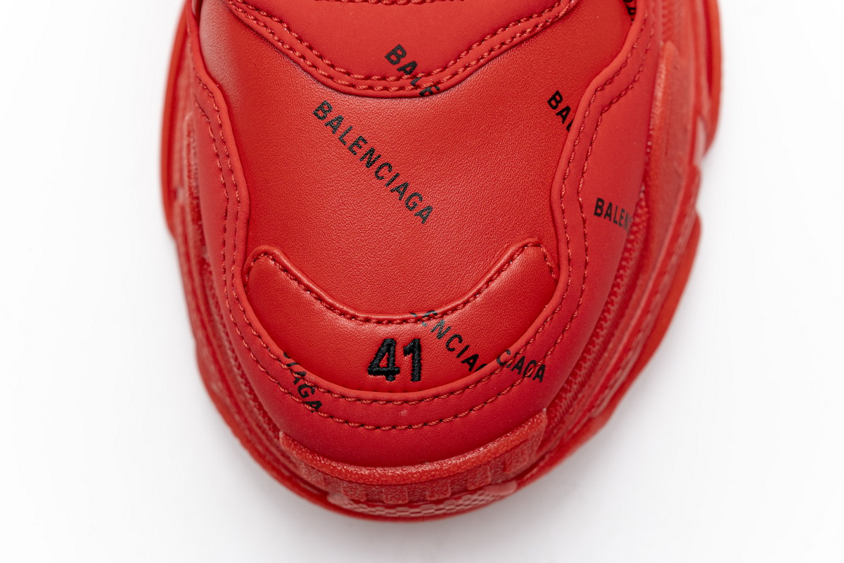 Balenciaga Triple S Letter Bright Red 524039 W2FA1 7632