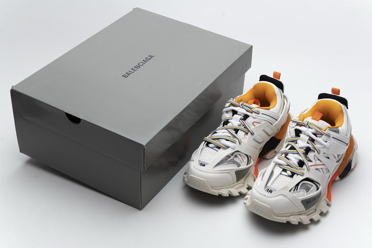 Balenciaga Track Led White Orange 542436 W1GB7 9059