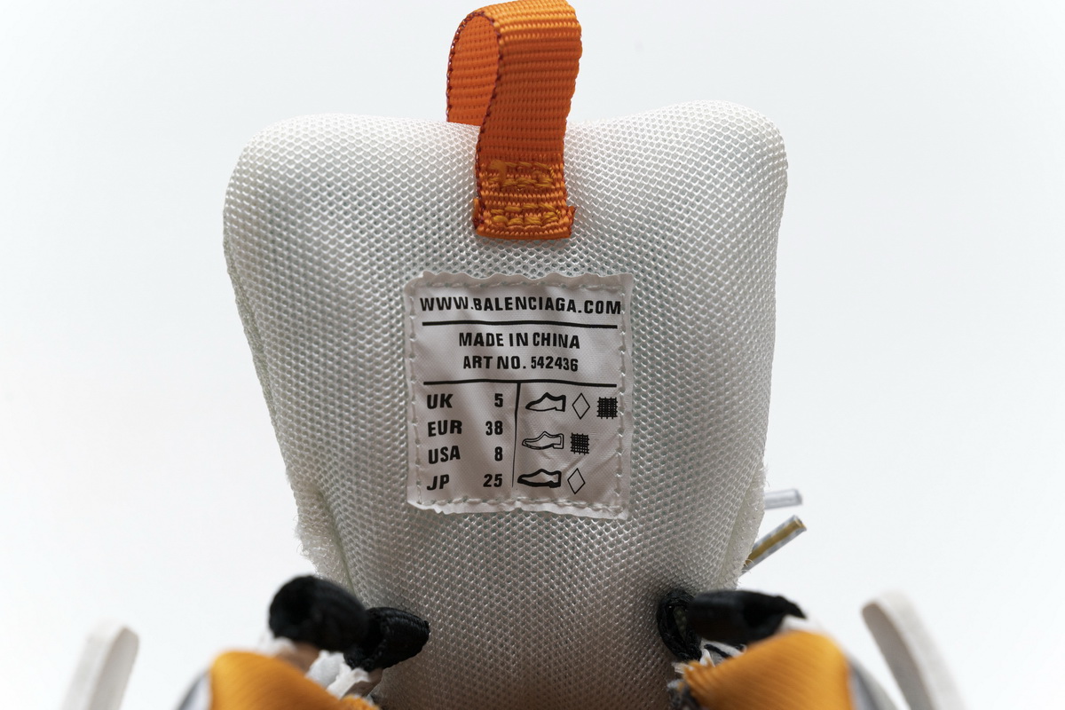 Balenciaga Track Led White Orange 542436 W1GB7 9059
