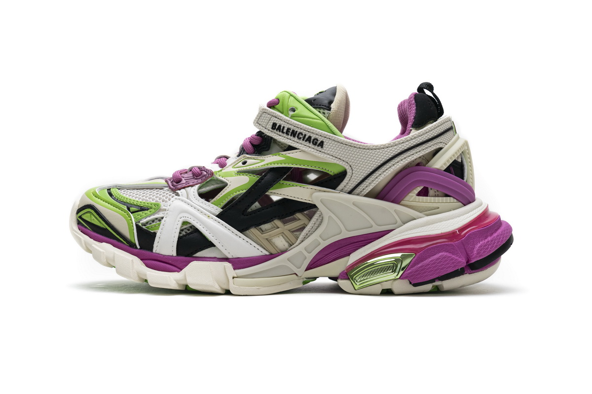 Balenciaga Track 2 Sneaker White Green Pink  568615 W2GN3 9199