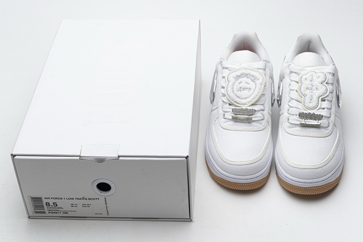 Travis Scott x Nike Air Force 1“White” AQ4211-100