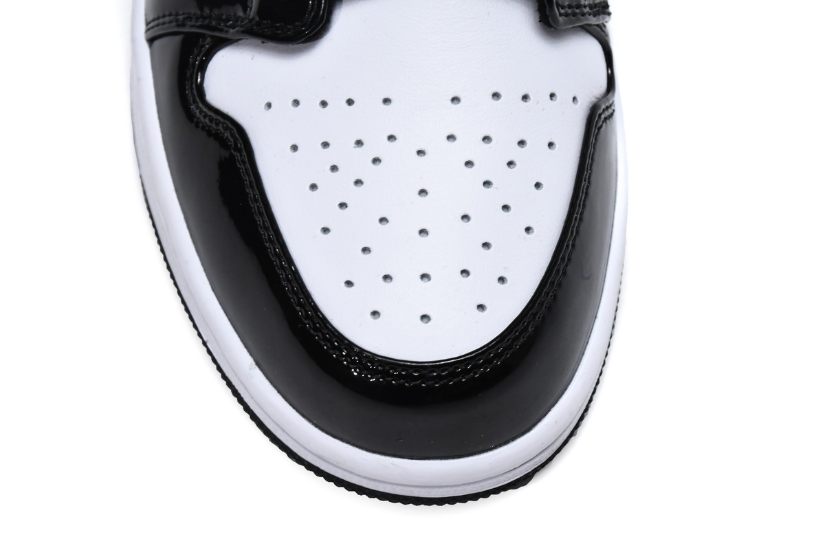 Air Jordan 1 Mid Patent Black White Gold 852542-007