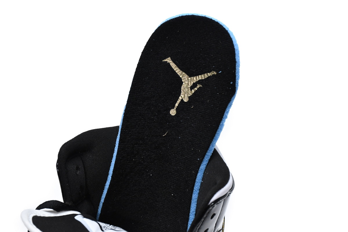 Air Jordan 1 Mid Patent Black White Gold 852542-007