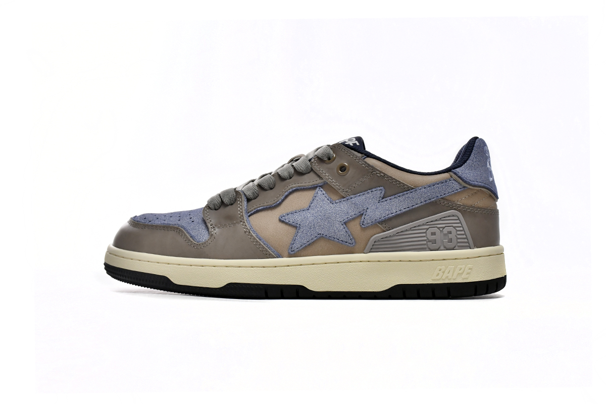 Bape Sk8 Sta Low Make old Khaki Blue 1120-291-019(BapeSta)