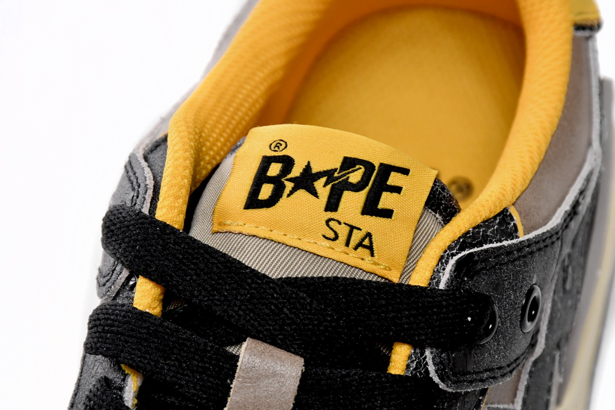 Bape Sk8 Sta Low Make old Black and Yellow 1120-291-021(BapeSta)