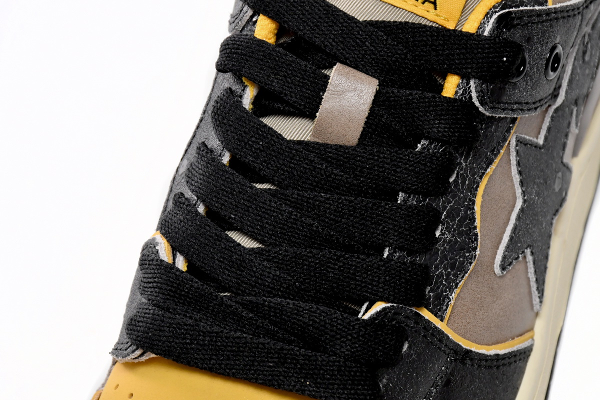 Bape Sk8 Sta Low Make old Black and Yellow 1120-291-021(BapeSta)