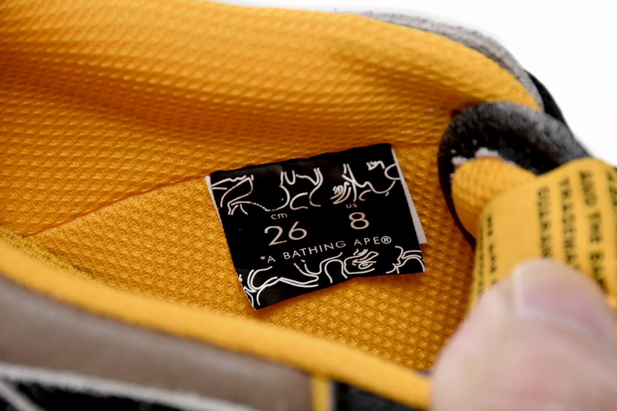Bape Sk8 Sta Low Make old Black and Yellow 1120-291-021(BapeSta)