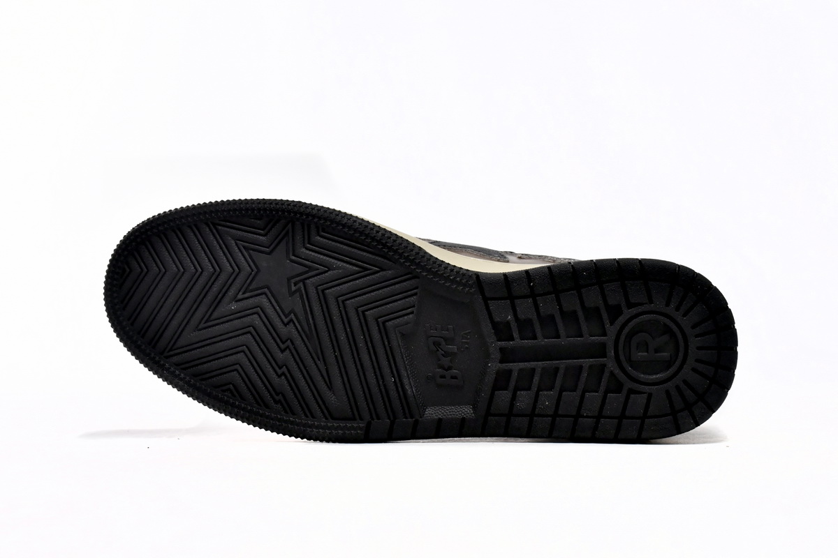 Bape Sk8 Sta Low Make old Black and Yellow 1120-291-021(BapeSta)