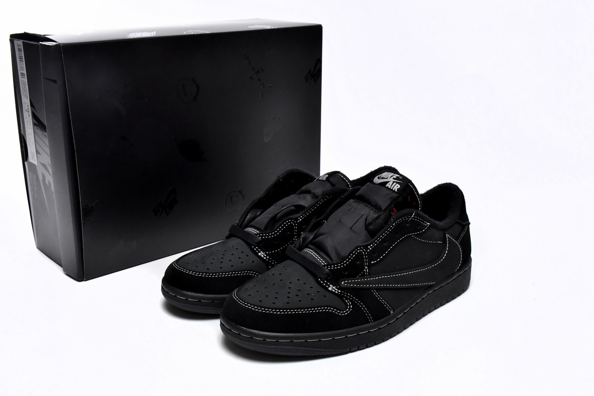 Travis Scott x Air Jordan 1 Low OG SP Black Phantom  DM7866-001（Top version）