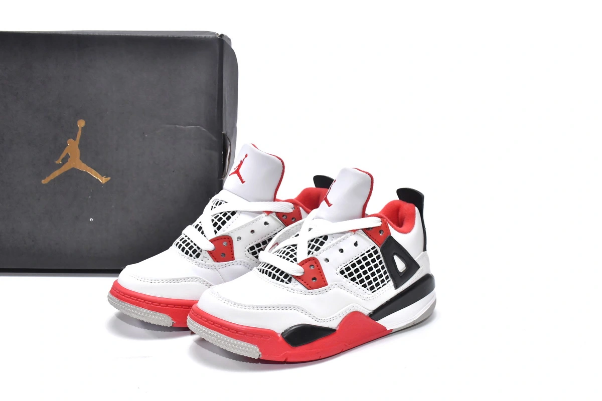 Jordan 4 Kids Shoes Retro Fire Red (2020) BQ7669-160