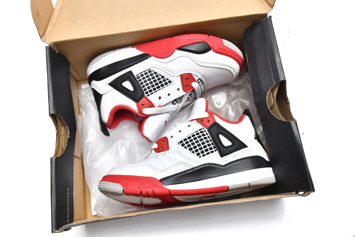 Jordan 4 Kids Shoes Retro Fire Red (2020) BQ7669-160