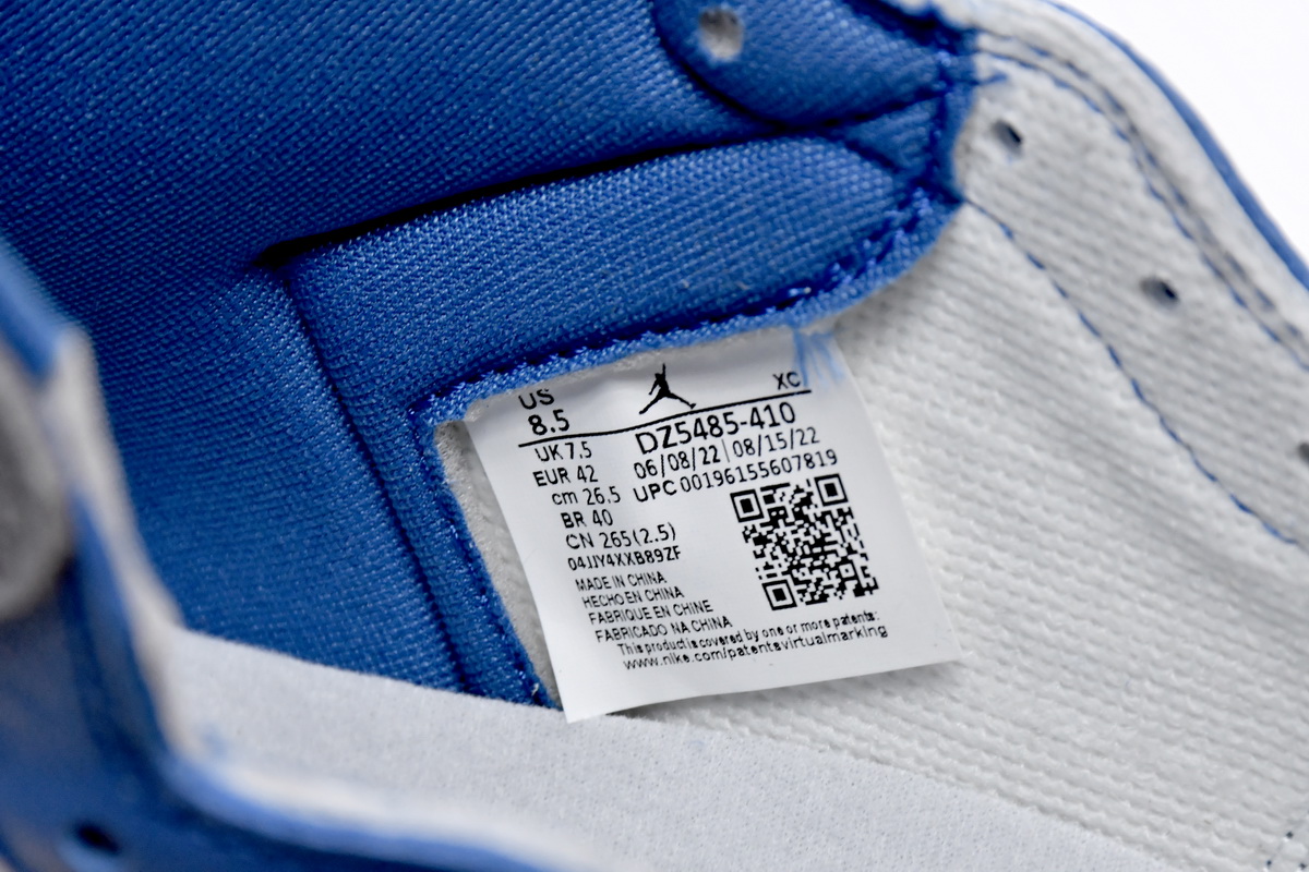 Air Jordan 1 High OG True Blue DZ5485-410