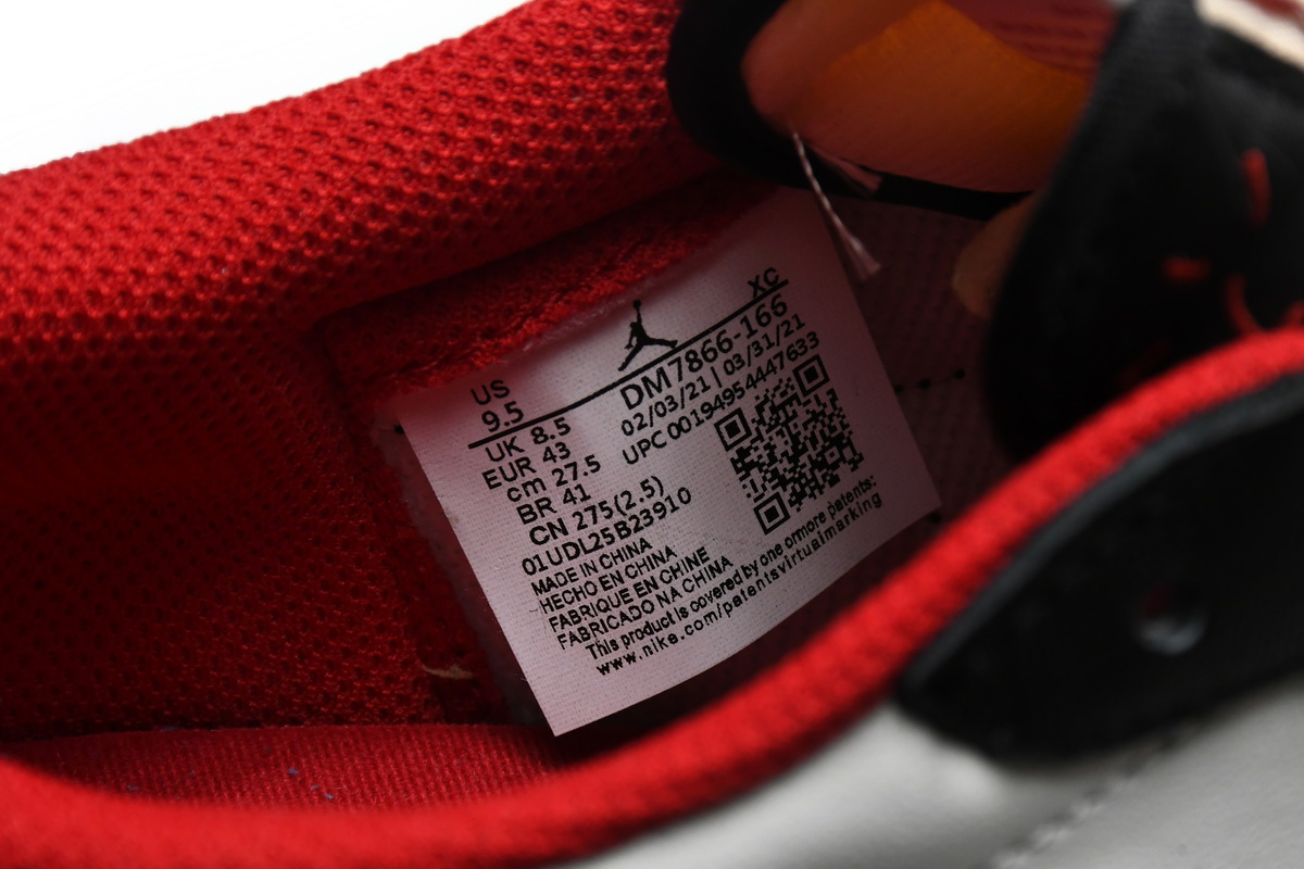Travis Scott x Air Jordan 1 Low Black Red DM7866-166