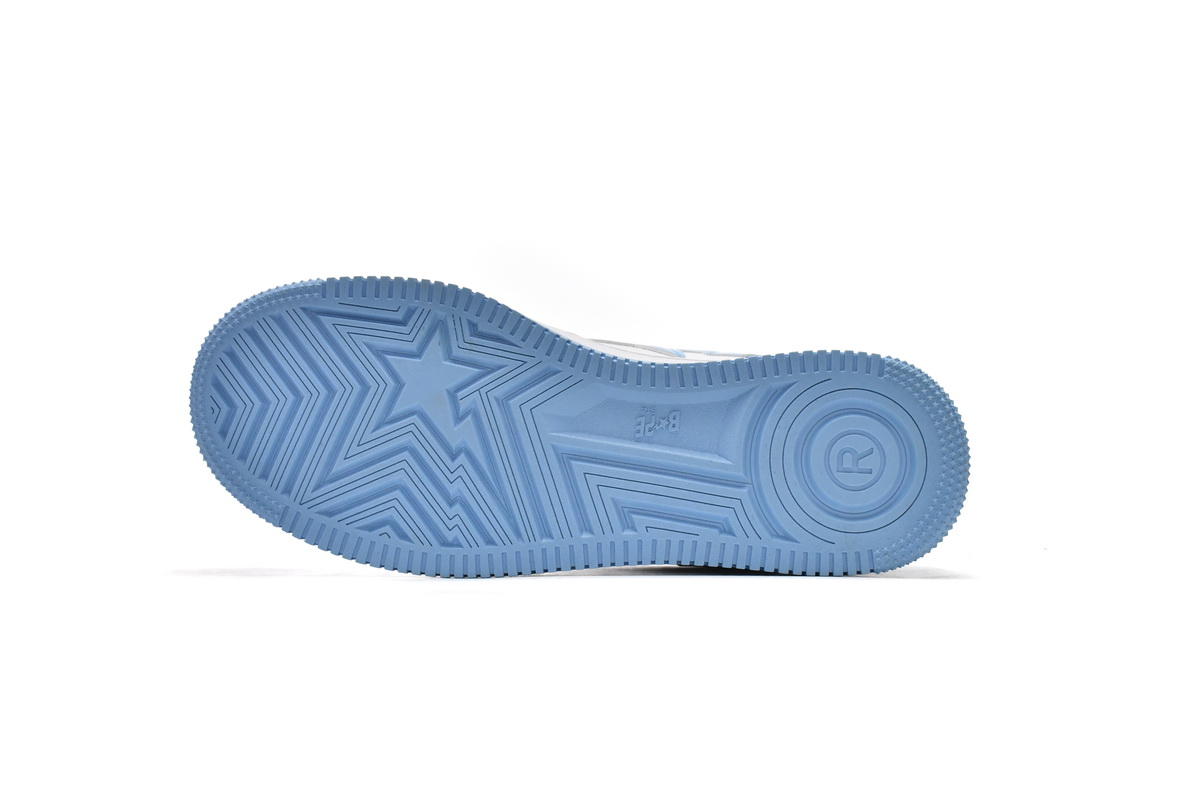 Cheap  A Bathing Ape Bape Sta Low White Blue(BapeSta)