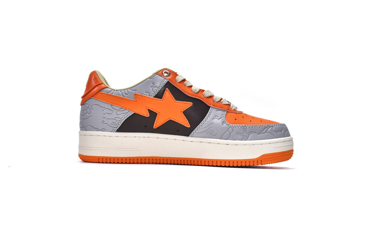 Cheap Fake BapeSta Low Grey Orange 1H70-291-002