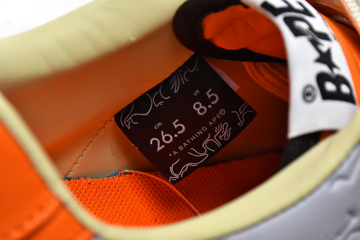 Cheap Fake BapeSta Low Grey Orange 1H70-291-002