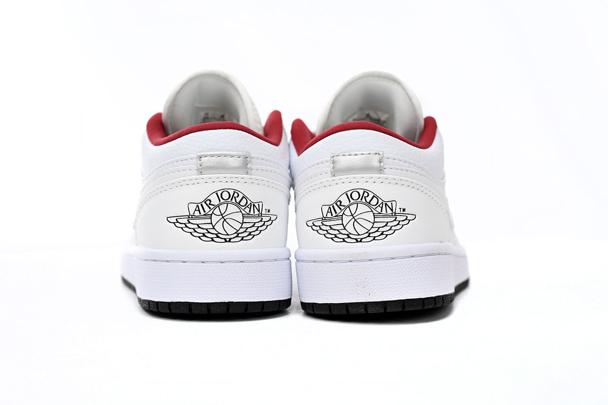 Air Jordan 1 Low All-white Red 553560-164