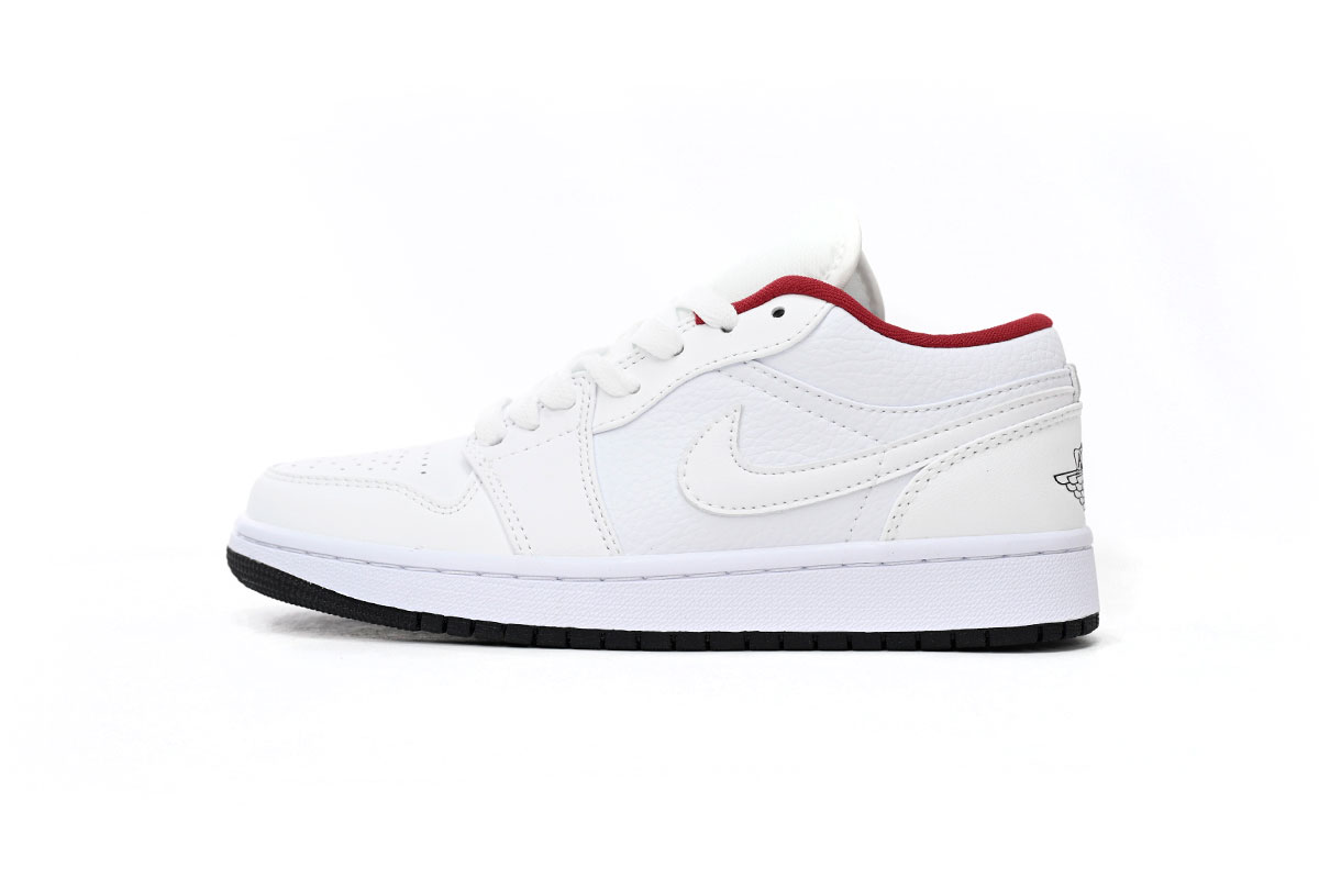 Air Jordan 1 Low All-white Red 553560-164
