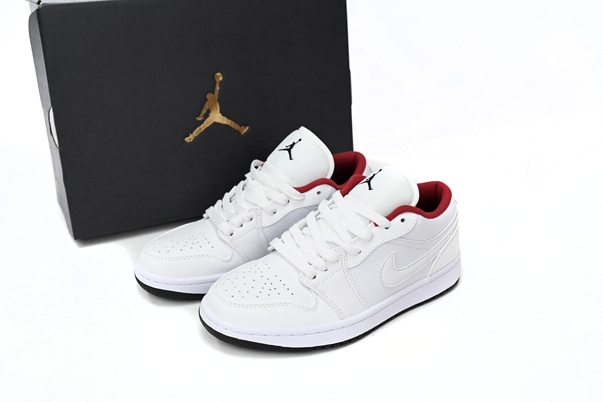 Air Jordan 1 Low All-white Red 553560-164