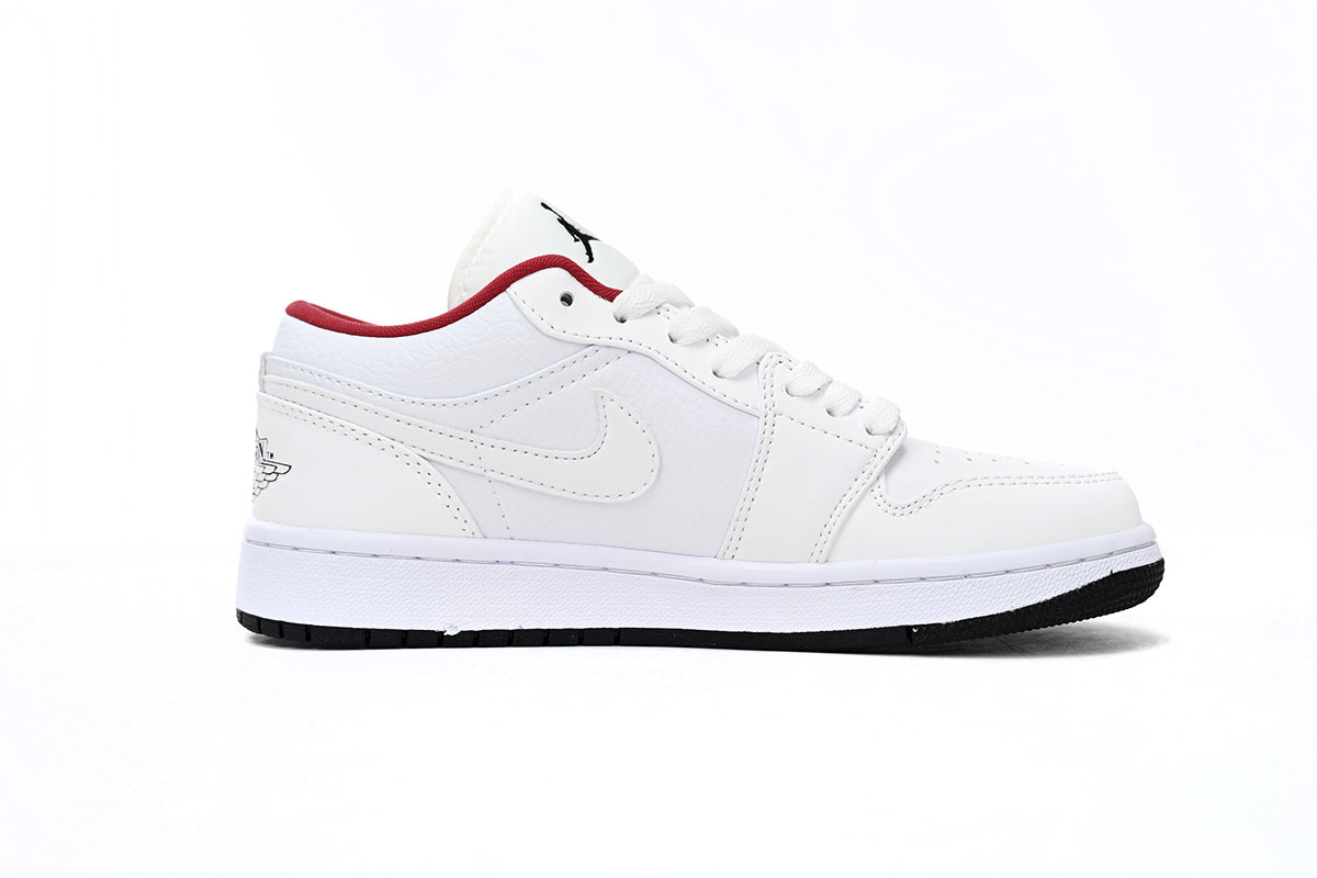 Air Jordan 1 Low All-white Red 553560-164